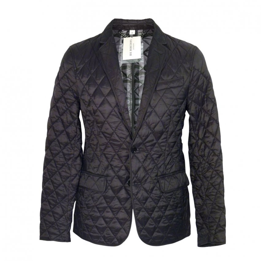 Black Quilted Blazer Jacket