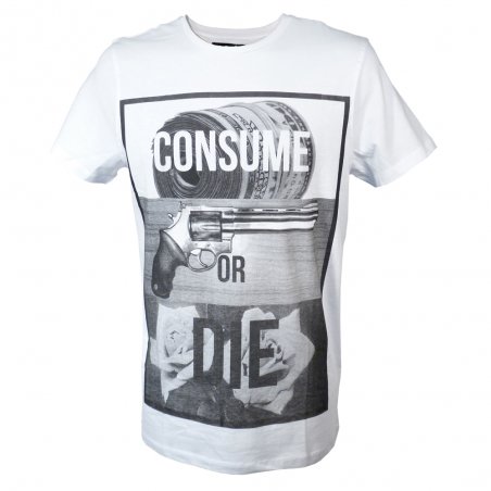 White Consume or Die T-Shirt