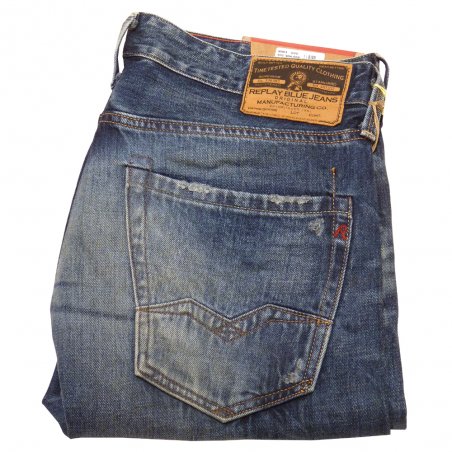 Mid Blue 'Laserblast Technology' Waitom Jeans Blue Laserblast Waitom Jeans