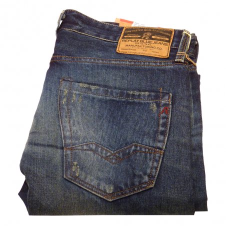 Dark Blue Waitom Laserblast Technology Jeans Blue Waitom Laserblast Jeans