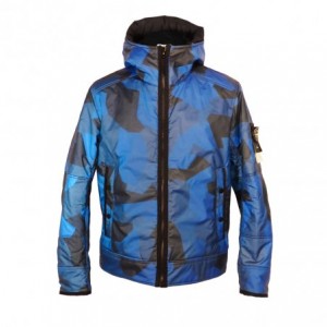 STONE ISLAND Blue Reflective Camouflage Jacket STONE ISLAND Camouflage Jacket