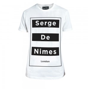 White Block T-Shirt SERGE DENIMES T-shirt