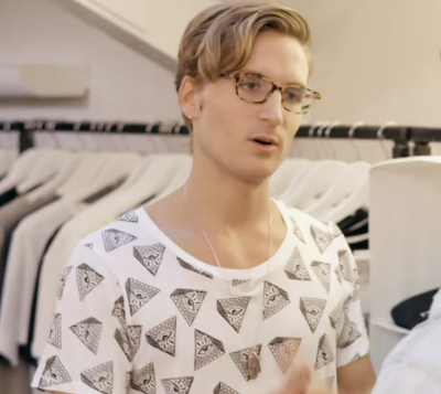 Proudlock Serge DeNimes Oliver Proudlock sports the All Seeing Eye design t-shirt