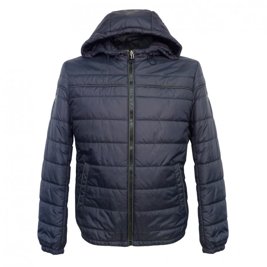 HUGO BOSS Blue Quilted Ochester Jacket Hugo Boss Coat by BOSS Orange