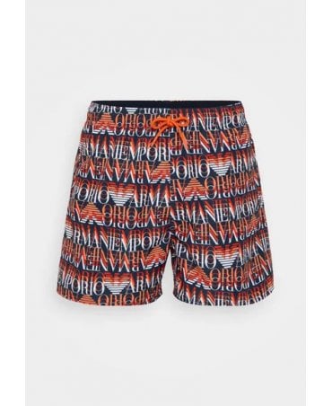 0583 ORANGE LOGO SHORT