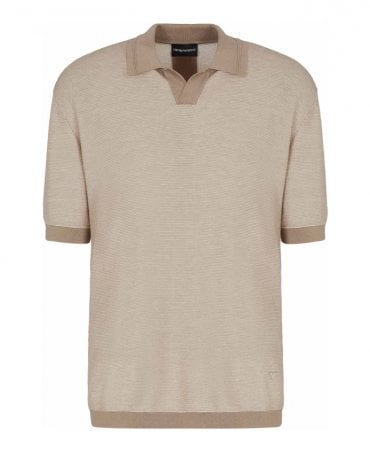 0877 BEIGE KNITTED POLO