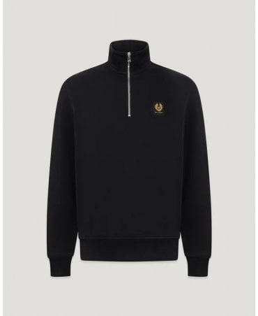 103001 BLACK 1/4 ZIP SWEATSHIRT