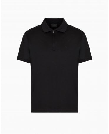 1082 BLACK ZIP POLO