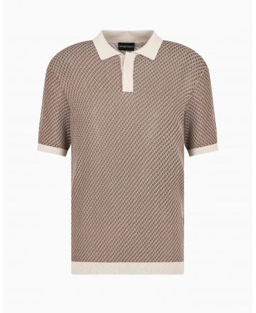 1139 BROWN KNITTED POLO