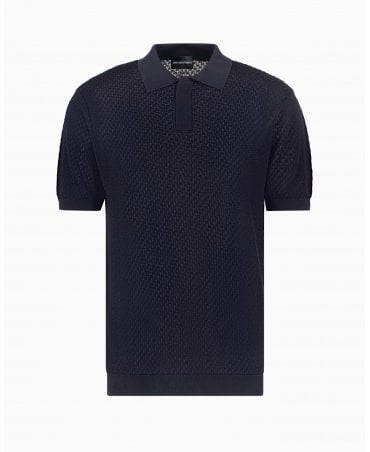 1139 NAVY KNITTED POLO