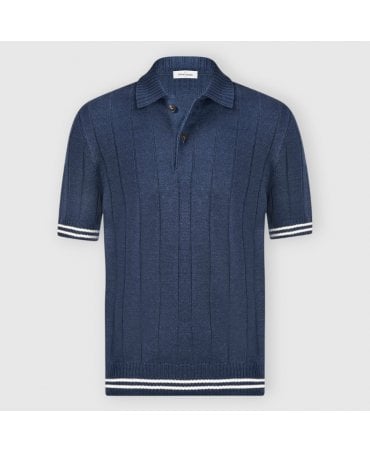 23194 NAVY KNITTED POLO