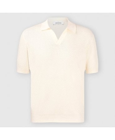 58186 CREAM KNITTED POLO