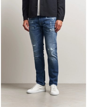 ANBASS AGED BLUE JEAN