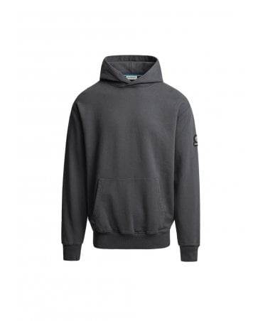 BADGE LOGO ANTHRACITE HOODIE