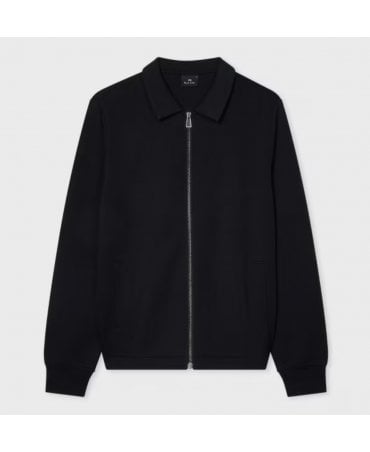 Black Double-Face Full Zip Sweatshirt