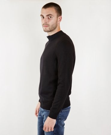 Black Esilvio Zip Placket Jumper