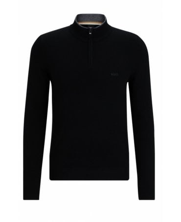 Black Marlo Half Zip Knitwear Black