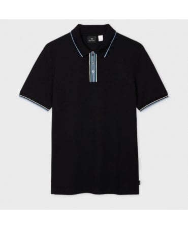  Black Polo With Detail