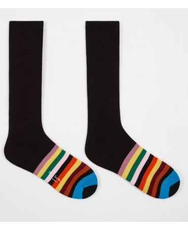 Black 'Signature Stripe' Tipping Socks