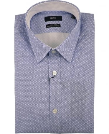 Blue 50302492 Lukas_2 Square Pattern Shirt