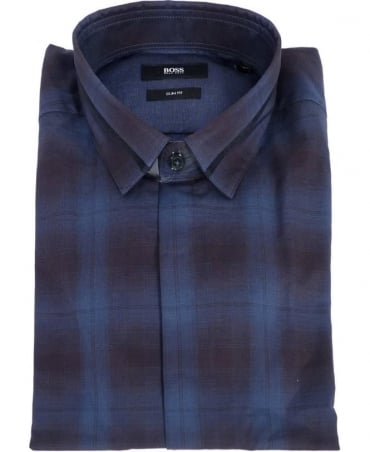 Blue Check Loren Slim Fit Shirt