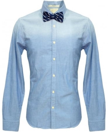 Blue & Navy Stripe Bow Tie 20002 Shirt
