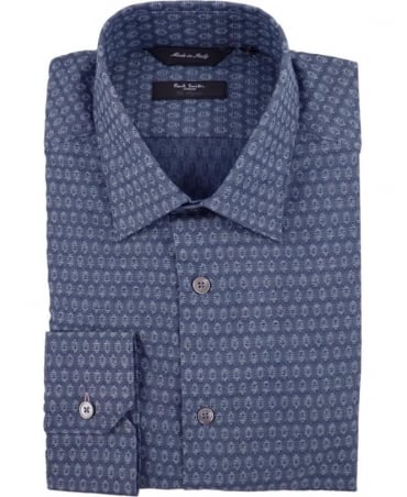 Blue PPXL-659A-R62 The Byard Allover Pattern Shirt
