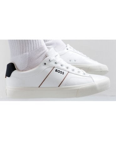 BOSS Aiden_Tenn_flpp Trainers Open White