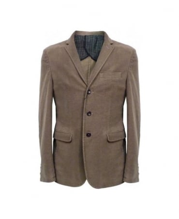 Brown Moleskin Elbow Patch Blazer
