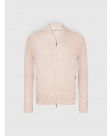 CREAM KNITTED BOMBER