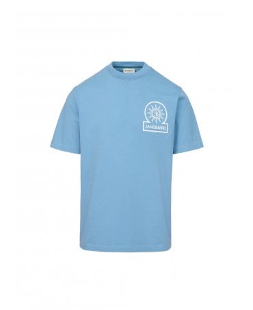 DUSTY BLUE RAISED RUBBER TEE