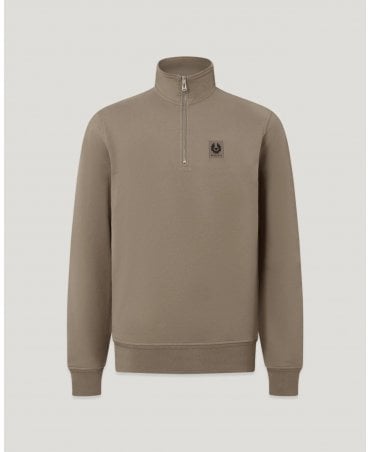 DUSTY TAUPE 1/4 ZIP SWEATSHIRT