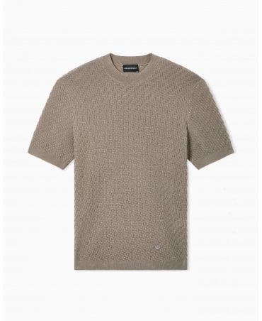 EM5303 KHAKI KNITTED TEE