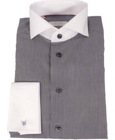 Eton Grey Stripped Shirt