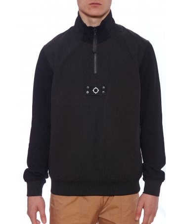 FUNNEL BLACK SWEATSHIRT