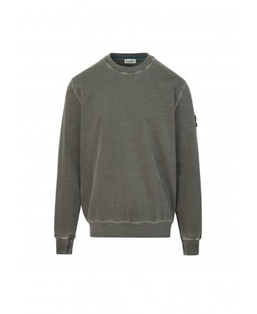 GREY BADGE LOGO MINERAL WASH SWEATSHIRT