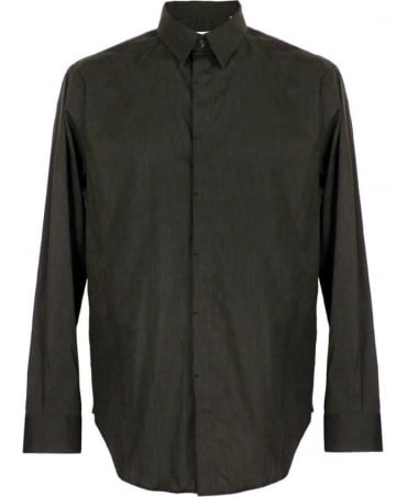 Grey Concealed Button Formal Collezioni Shirt