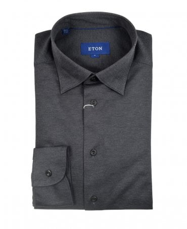 Grey Knitted Texture Shirt
