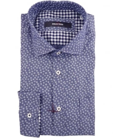 Grey Mimsoa Flower Print Shirt