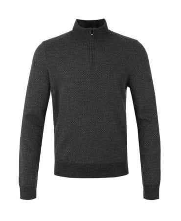 H-ELTORINO 1/4 Zip Virgin Wool Sweater