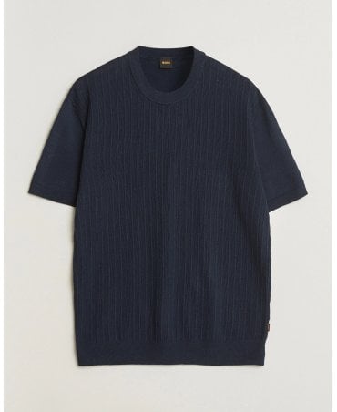 KAJORDINO NAVY KNITTED TEE