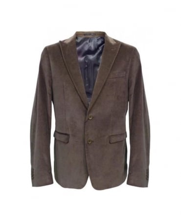 Khaki Two Button Slim Fit Blazer GA447H