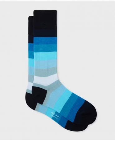 Light Blue Gradient Stripe Socks