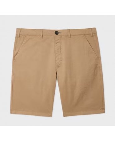 Light Tan Organic Cotton-Twill Shorts