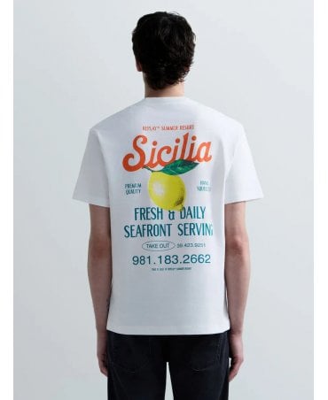 M3378 WHITE SICILIA LEMON TEE