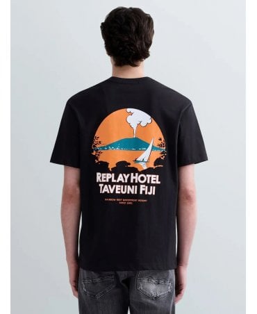 M3397 BLACK MOUNT FIJI TEE
