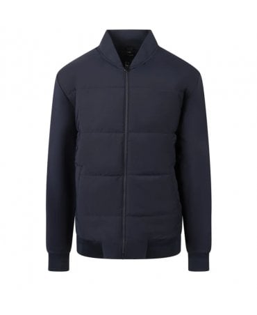 Mens Dark Blue H-Skiles Hybrid Sweat Jacket