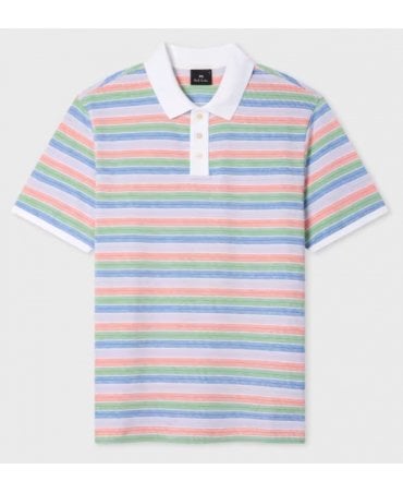 Multicolour Stripe Cotton Polo Shirt