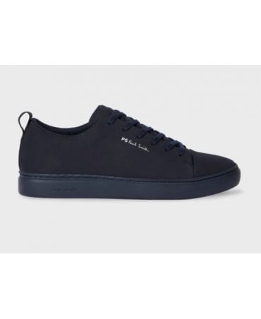 Navy Blue Nubuck Leather 'Lee' Trainers