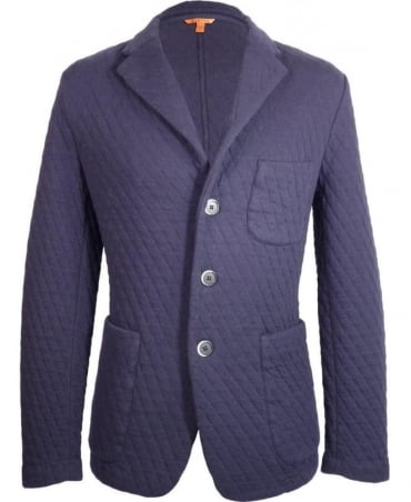 Navy Giacca Torceo Rombo Hand Made Jacket